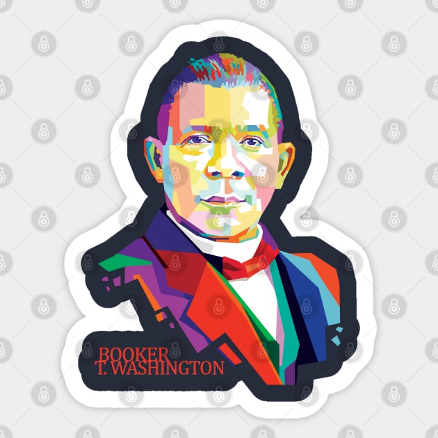 Booker T. Washington Sticker by Mulyadi Walet